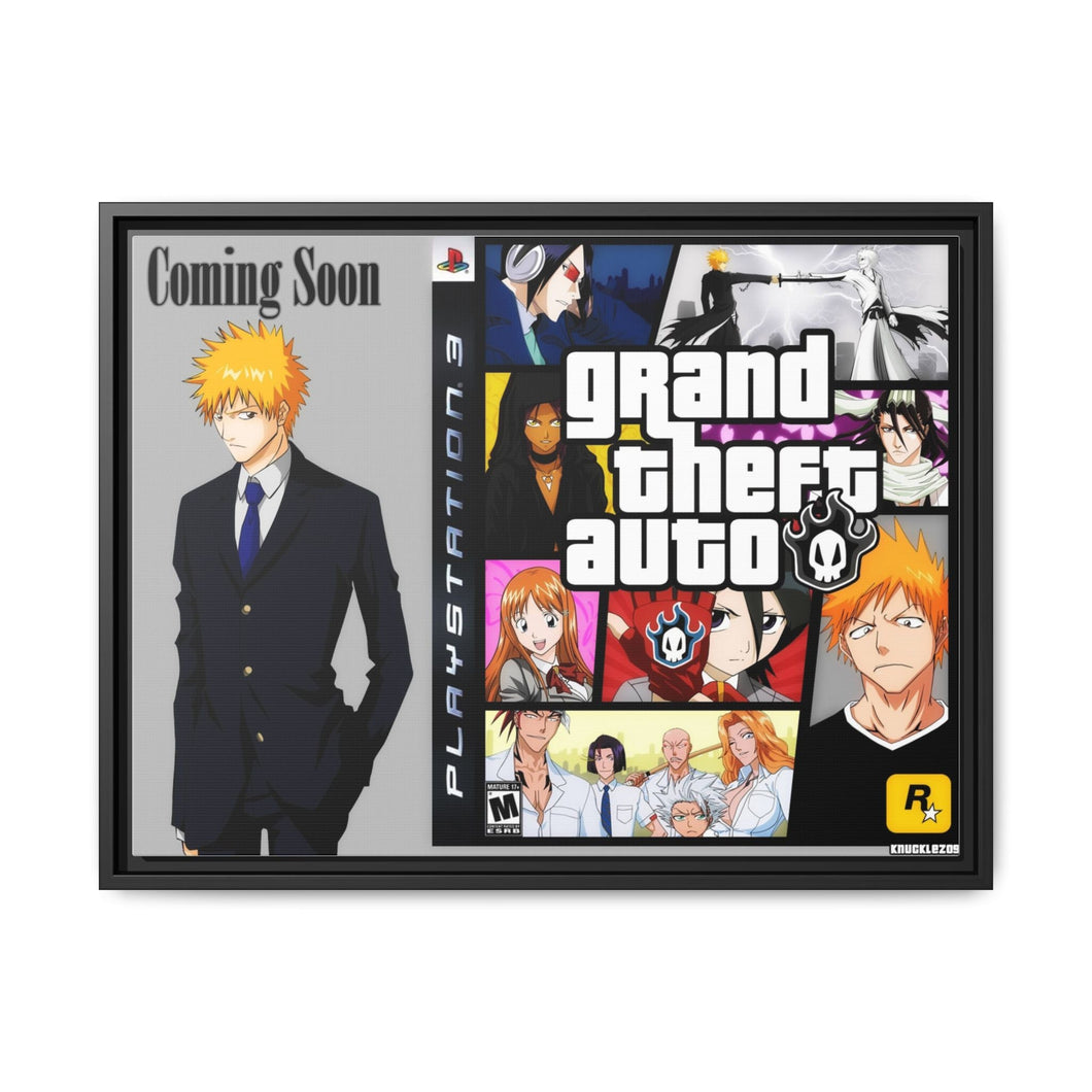Anime Bleachr Canvas Framed Art Print