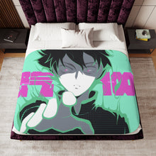 Load image into Gallery viewer, Mob Psycho 100 Shigeo Kageyama Sherpa Blanket

