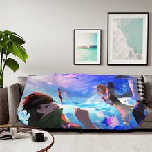 Load image into Gallery viewer, Anohana Meiko Honma, Jinta Yadomi, Naruko Anjou, Tetsudou Hisakawa, Chiriko Tsurumi Sherpa Blanket
