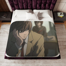 Load image into Gallery viewer, Death Note Light Yagami Sherpa Blanket
