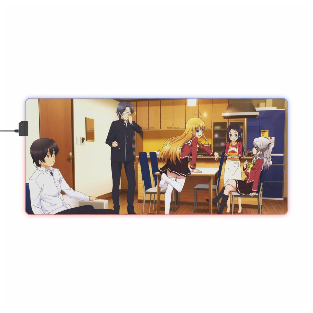 Charlotte Nao Tomori, Ayumi Otosaka, Joujirou Takajou, Yusa Kurobane RGB LED Mouse Pad (Desk Mat)