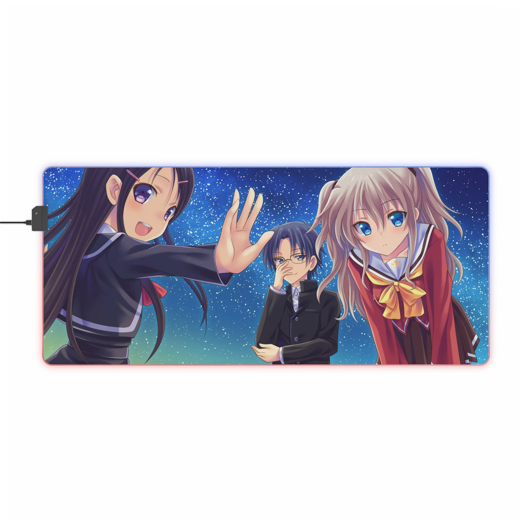 Charlotte Nao Tomori, Ayumi Otosaka, Joujirou Takajou RGB LED Mouse Pad (Desk Mat)