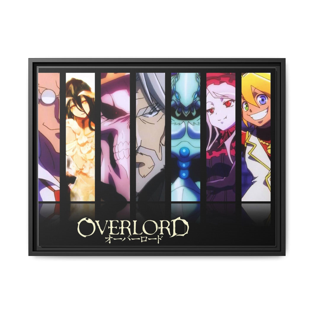 Overlord Albedo, Shalltear Bloodfallen, Demiurge, Sebas Tian Canvas Framed Art Print