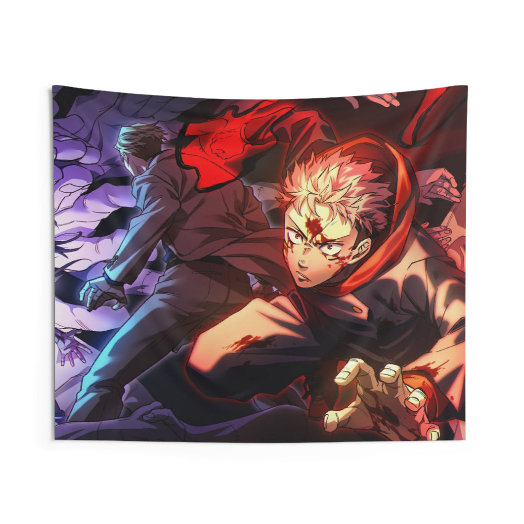 Jujutsu Kaisen Mahito, Kento Nanami, Yuji Itadori & Sukuna Indoor Wall Tapestry