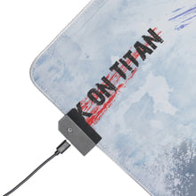 Load image into Gallery viewer, Attack on titan poster RGB LED Mouse Pad (Desk Mat)
