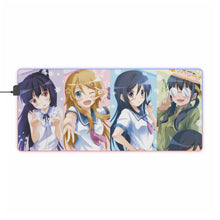Load image into Gallery viewer, Oreimo Kirino Kousaka, Ayase Aragaki, Saori Makishima RGB LED Mouse Pad (Desk Mat)

