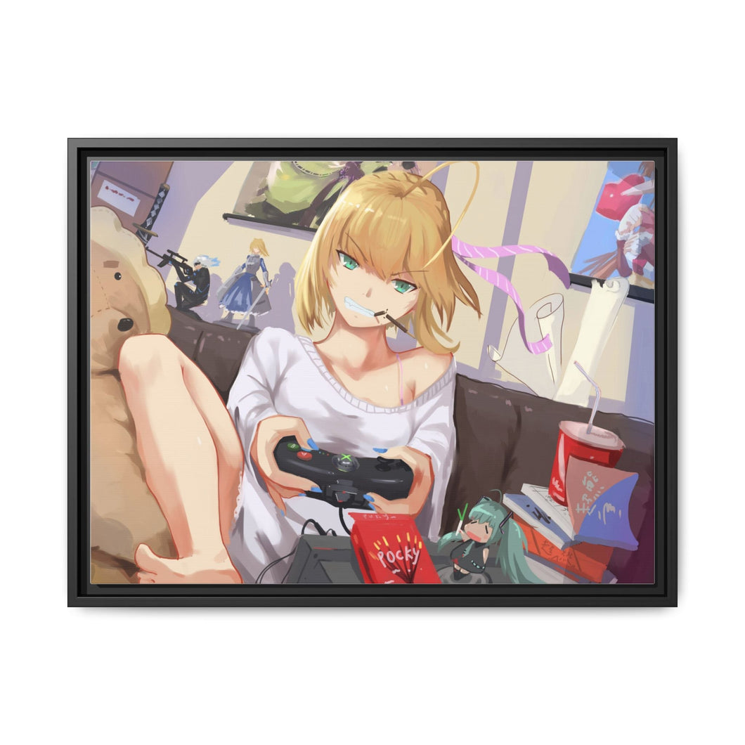 Saber Lily Canvas Framed Art Print