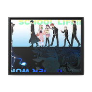 School Life & Demons Canvas Framed Art Print
