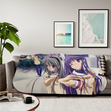 Load image into Gallery viewer, Clannad Tomoya Okazaki, Nagisa Furukawa, Tomoyo Sakagami, Kyou Fujibayashi, Youhei Sunohara Sherpa Blanket
