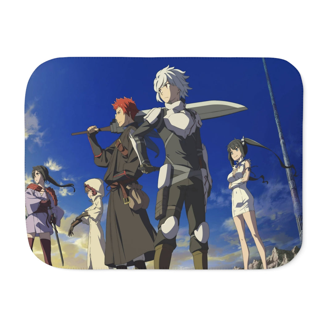 Is It Wrong to Try to Pick Up Girls in a Dungeon? Bell Cranel, Hestia, Liliruca Arde, Yamato Mikoto, Welf Crozzo Sherpa Blanket