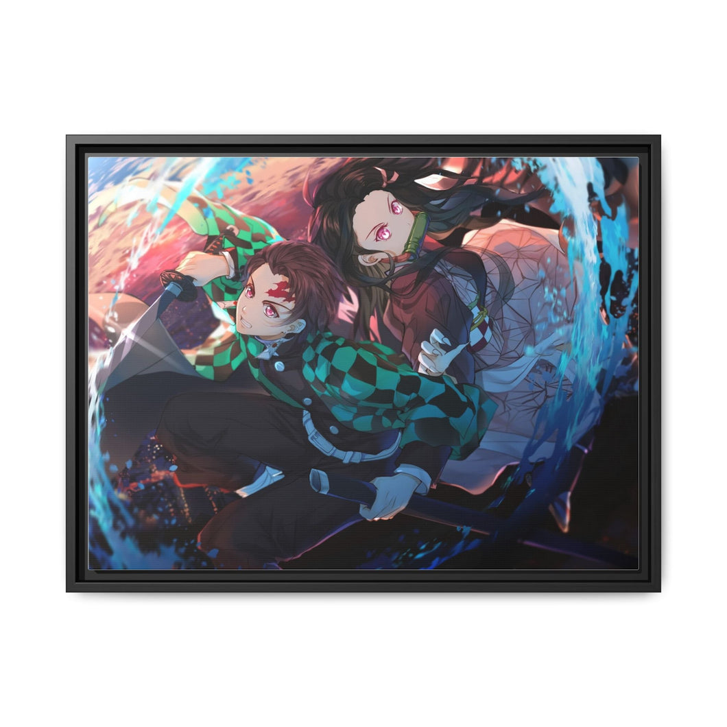 Anime Demon Slayer: Kimetsu no Yaiba Canvas Framed Art Print