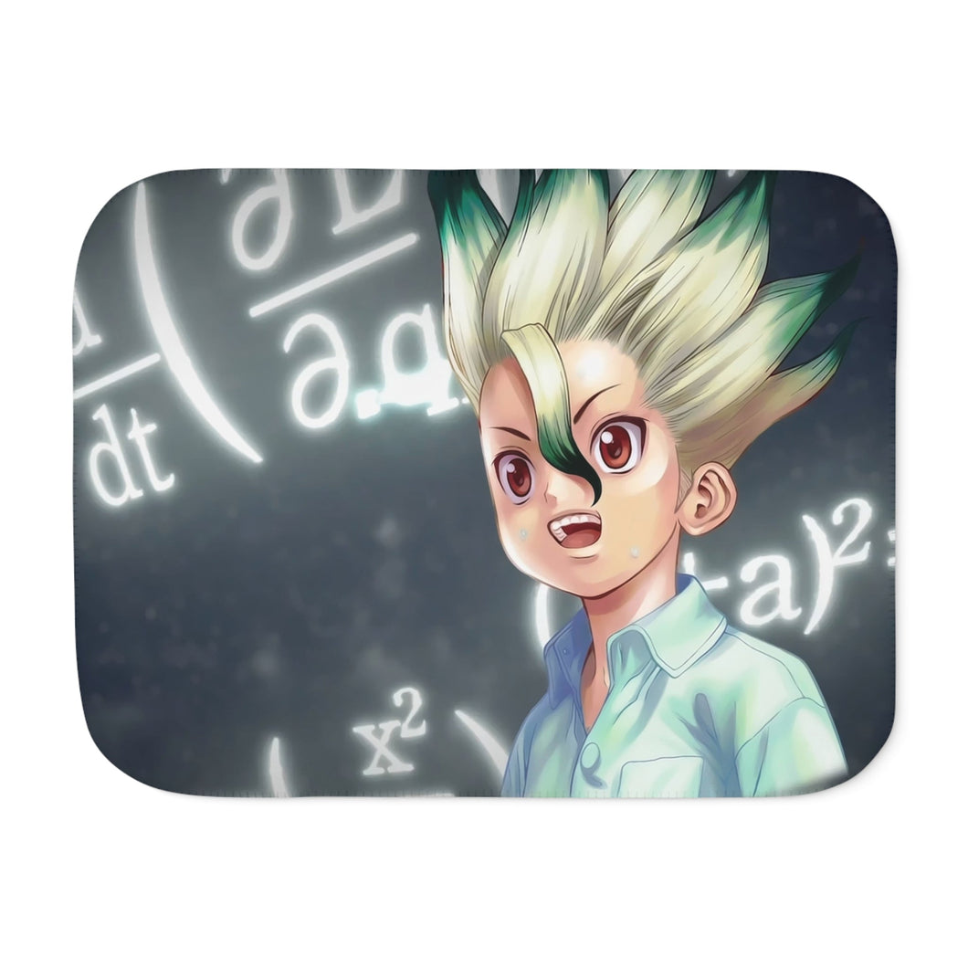 Anime Dr. Stone Sherpa Blanket