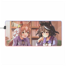 Load image into Gallery viewer, Kitasan Black &amp; Satono Diamond RGB LED Mouse Pad (Desk Mat)
