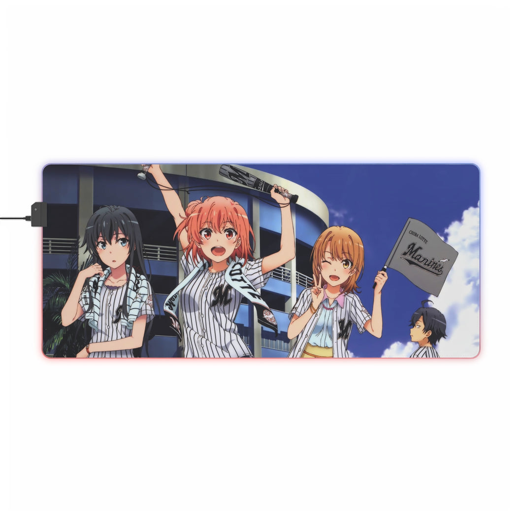 My Teen Romantic Comedy SNAFU Hachiman Hikigaya, Yukino Yukinoshita, Yui Yuigahama RGB LED Mouse Pad (Desk Mat)