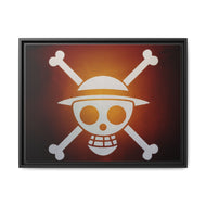Luffy Jolly Roger Canvas Framed Art Print