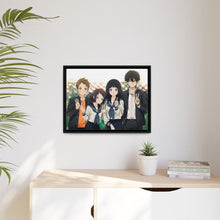 Load image into Gallery viewer, Hyouka Eru Chitanda, Satoshi Fukube, Mayaka Ibara Canvas Framed Art Print
