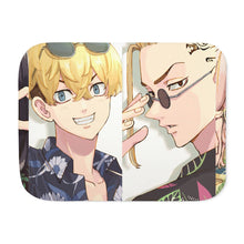 Load image into Gallery viewer, Tokyo Revengers Chifuyu Matsuno, Keisuke Baji Sherpa Blanket
