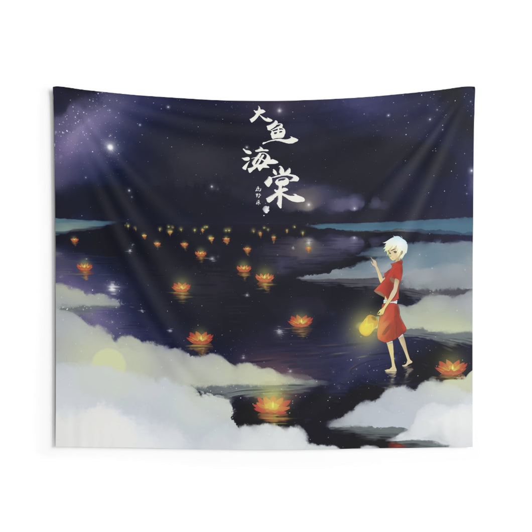 Big Fish & Begonia Indoor Wall Tapestry