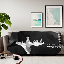 Load image into Gallery viewer, Sad Animewith quote Sherpa Blanket
