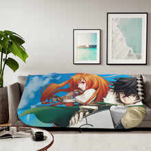 Load image into Gallery viewer, Naofumi and Raphtalia Sherpa Blanket
