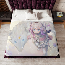 Load image into Gallery viewer, Miss Kobayashi&#39;s Dragon Maid Kanna Kamui, Kobayashi San Chi No Maid Dragon Sherpa Blanket
