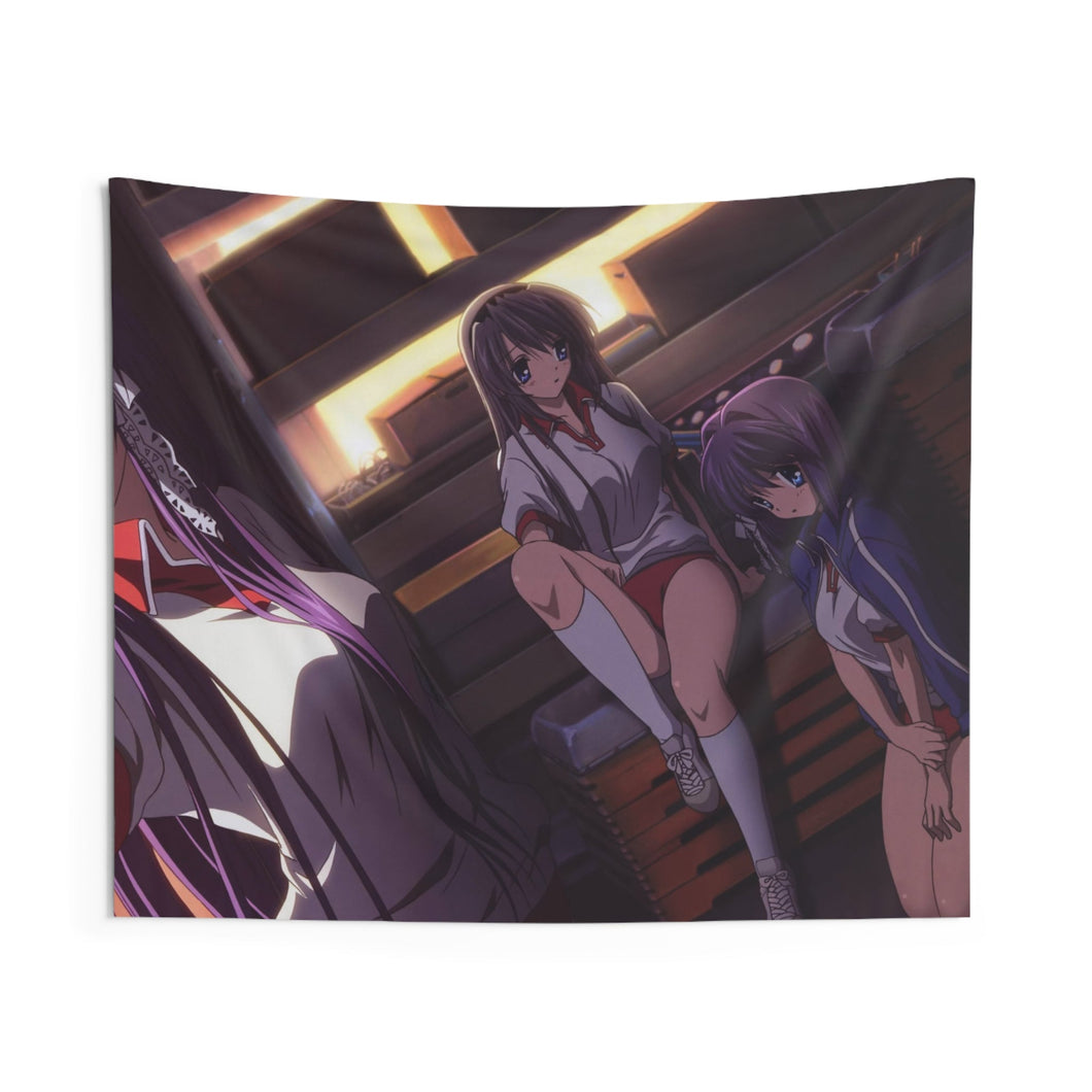 Clannad Tomoyo Sakagami, Kyou Fujibayashi, Ryou Fujibayashi Indoor Wall Tapestry