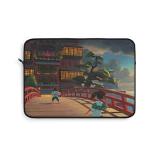 Load image into Gallery viewer, Haku and Chihiro on the bridge leading to the bathhouse Laptop Sleeve
