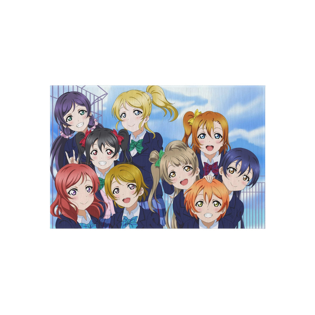 Love Live! Maki Nishikino, Kotori Minami, Umi Sonoda, Honoka Kousaka, Rin Hoshizora Rug