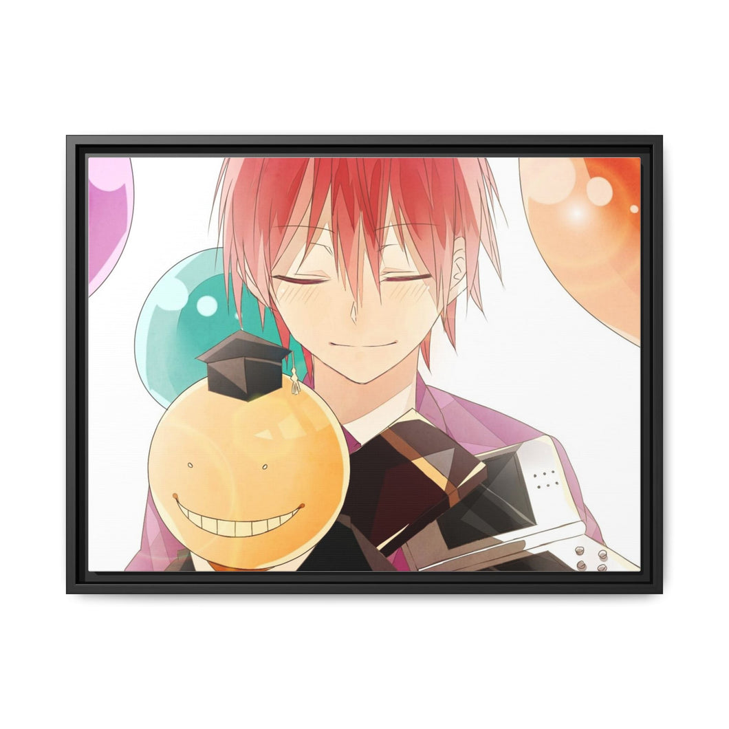 Karma Akabane and Koro-sensei Canvas Framed Art Print