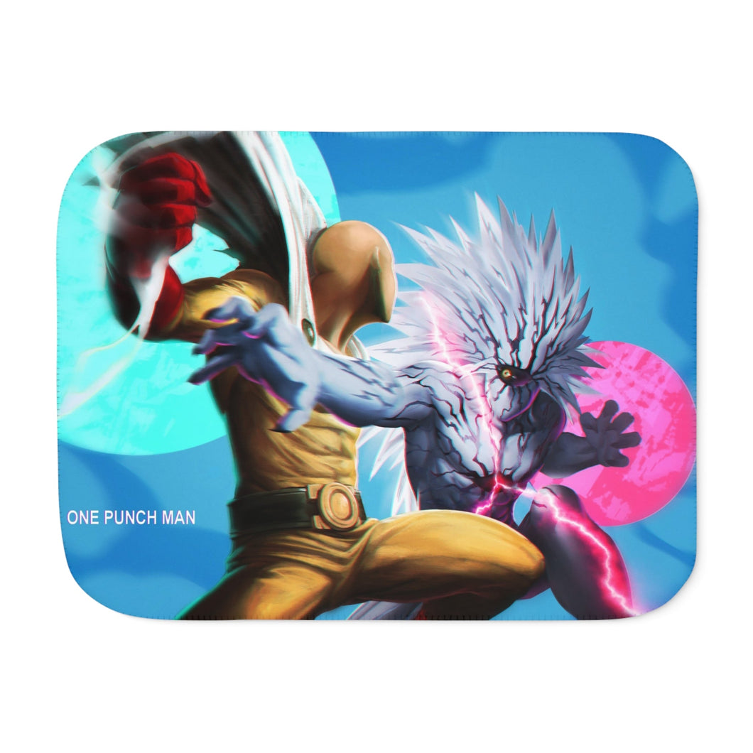 Saitama Vs Lord Boros Sherpa Blanket