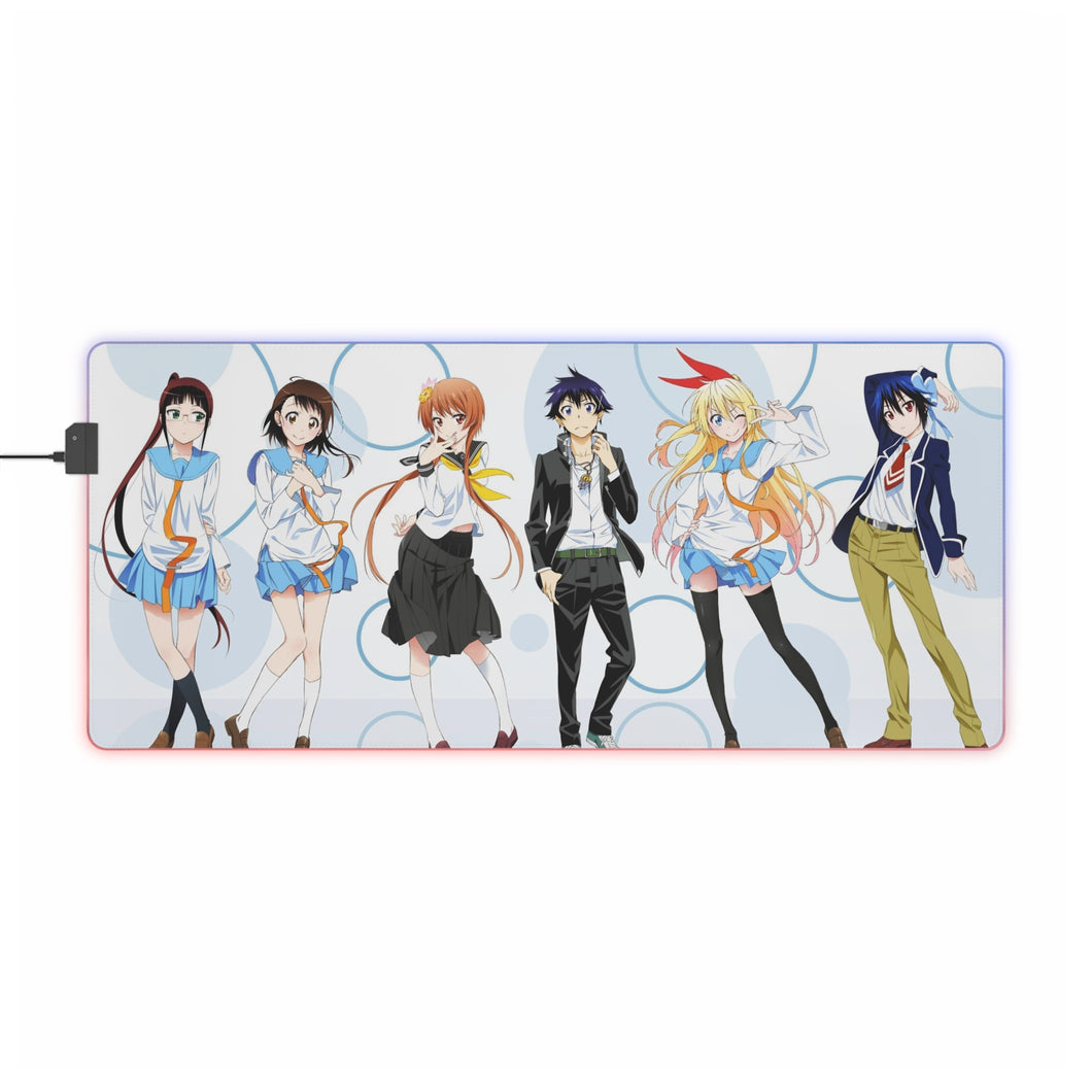 Nisekoi Chitoge Kirisaki, Kosaki Onodera, Seishirou Tsugumi, Marika Tachibana, Ruri Miyamoto RGB LED Mouse Pad (Desk Mat)