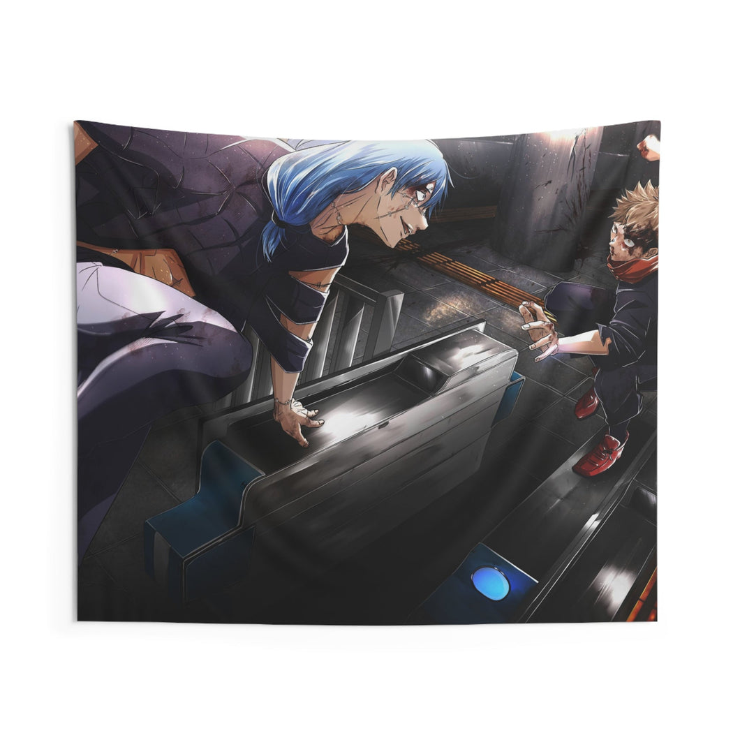 Yuji Itadori, Mahito (Jujutsu Kaisen) Indoor Wall Tapestry