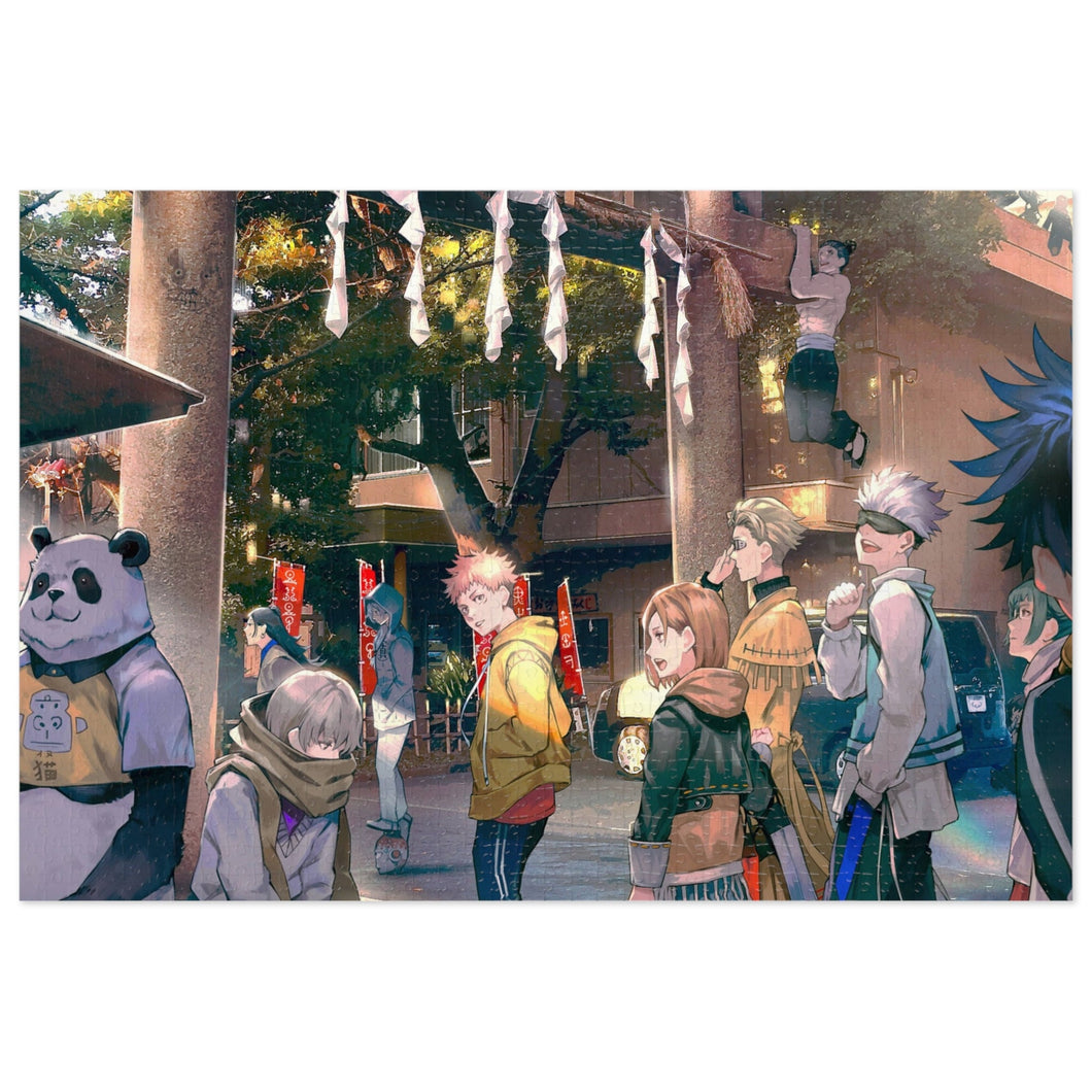Jujutsu Kaisen Megumi Fushiguro, Nobara Kugisaki, Kento Nanami, Toge Inumaki, Maki Zenin Jigsaw Puzzle