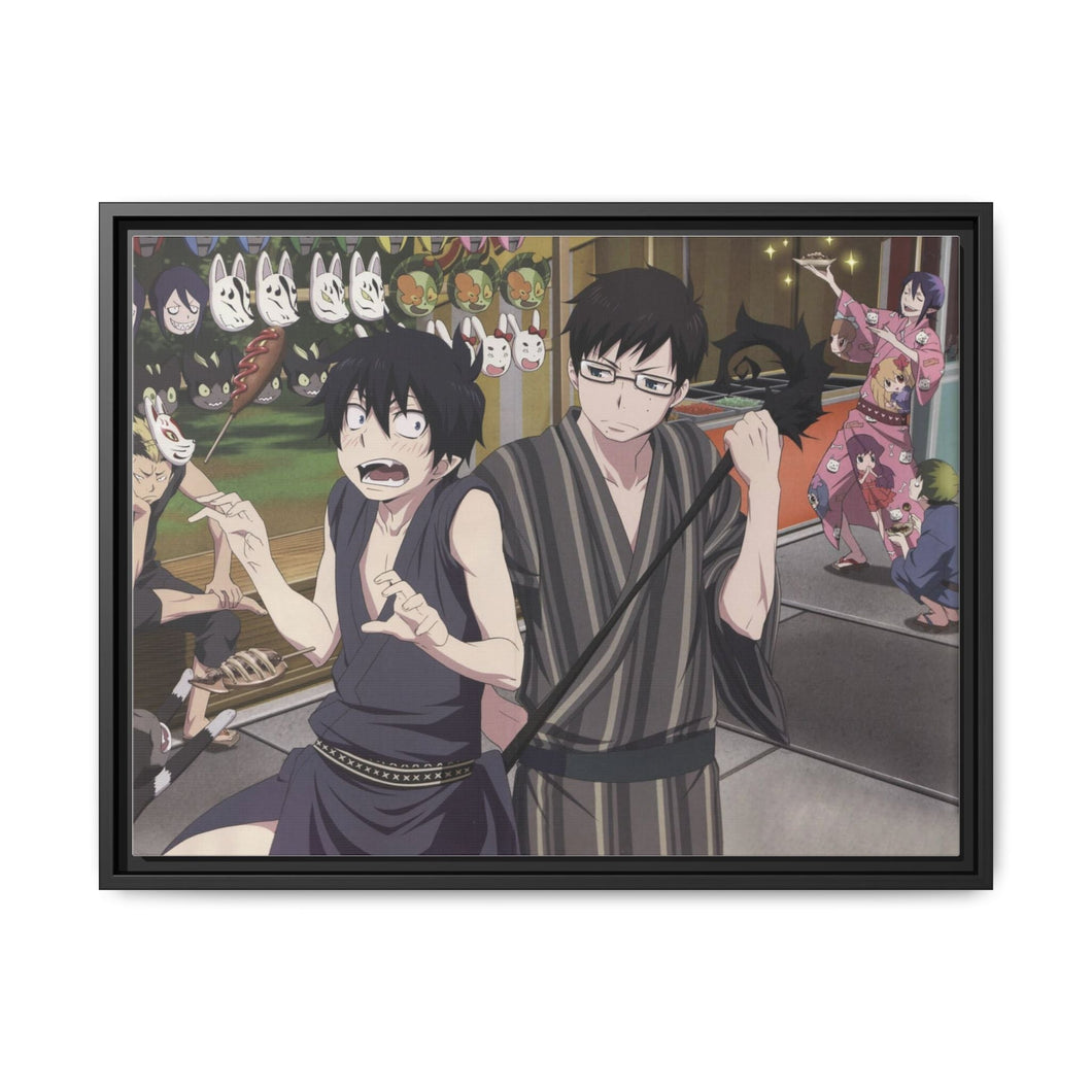 Ao No Exorcist Canvas Framed Art Print