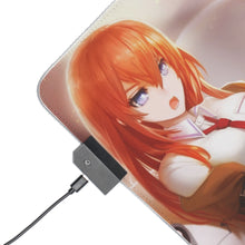 Load image into Gallery viewer, Makise Kurisu RGB LED Mouse Pad (Desk Mat)
