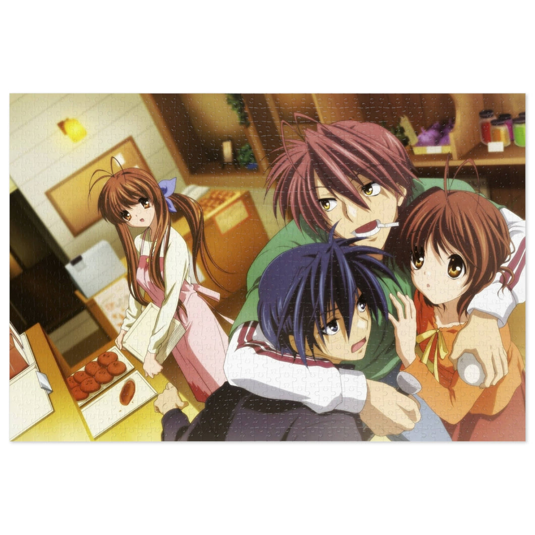 Clannad Tomoya Okazaki, Nagisa Furukawa, Akio Furukawa, Sanae Furukawa Jigsaw Puzzle