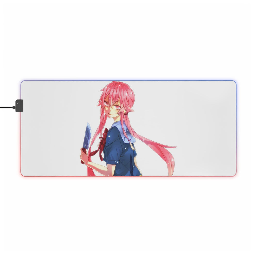 Mirai Nikki Yuno Gasai RGB LED Mouse Pad (Desk Mat)