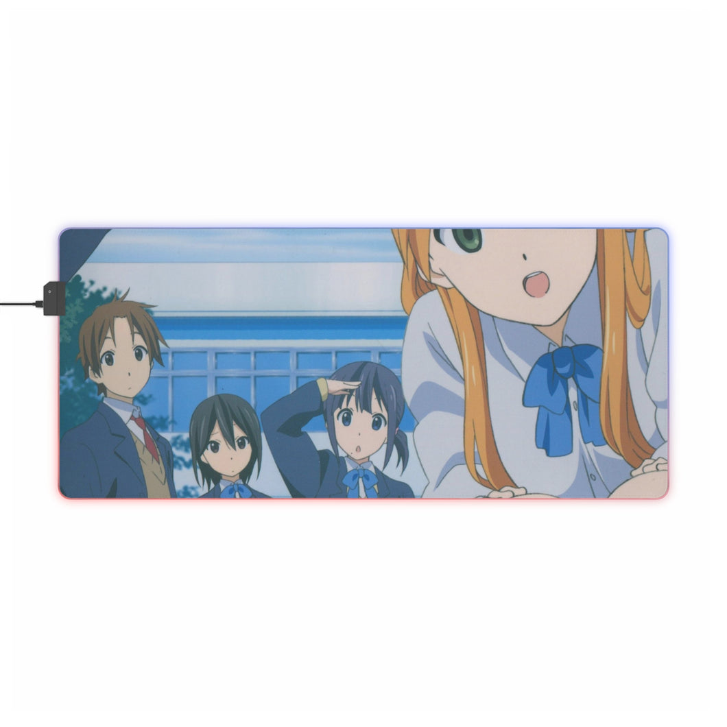 Kokoro Connect Himeko Inaba, Iori Nagase, Taichi Yaegashi, Yui Kiriyama RGB LED Mouse Pad (Desk Mat)