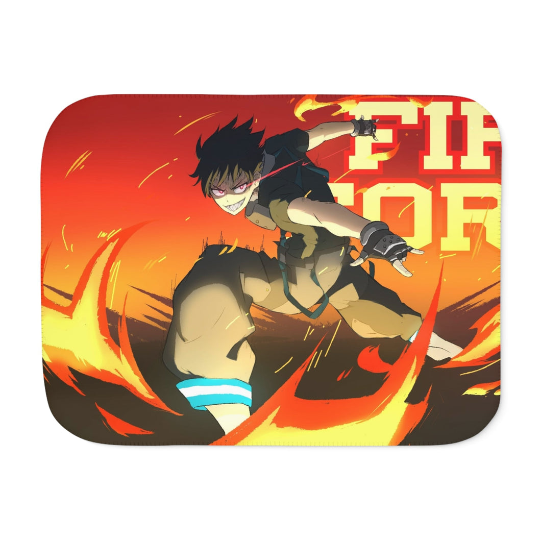 Anime Fire Force Sherpa Blanket