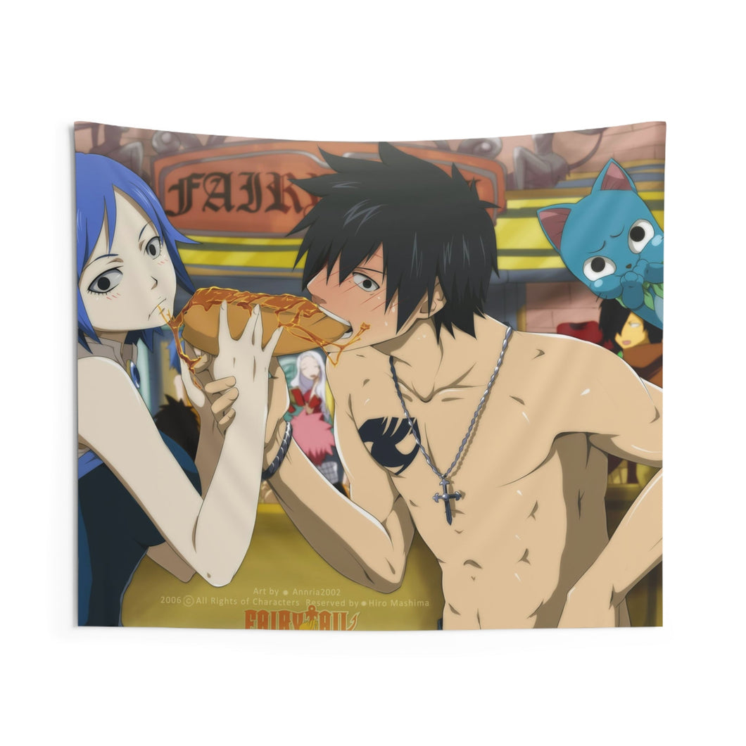Fairy Tail Gray Fullbuster, Juvia Lockser Indoor Wall Tapestry