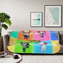Load image into Gallery viewer, Boku No Hero Academia Chibis Sherpa Blanket
