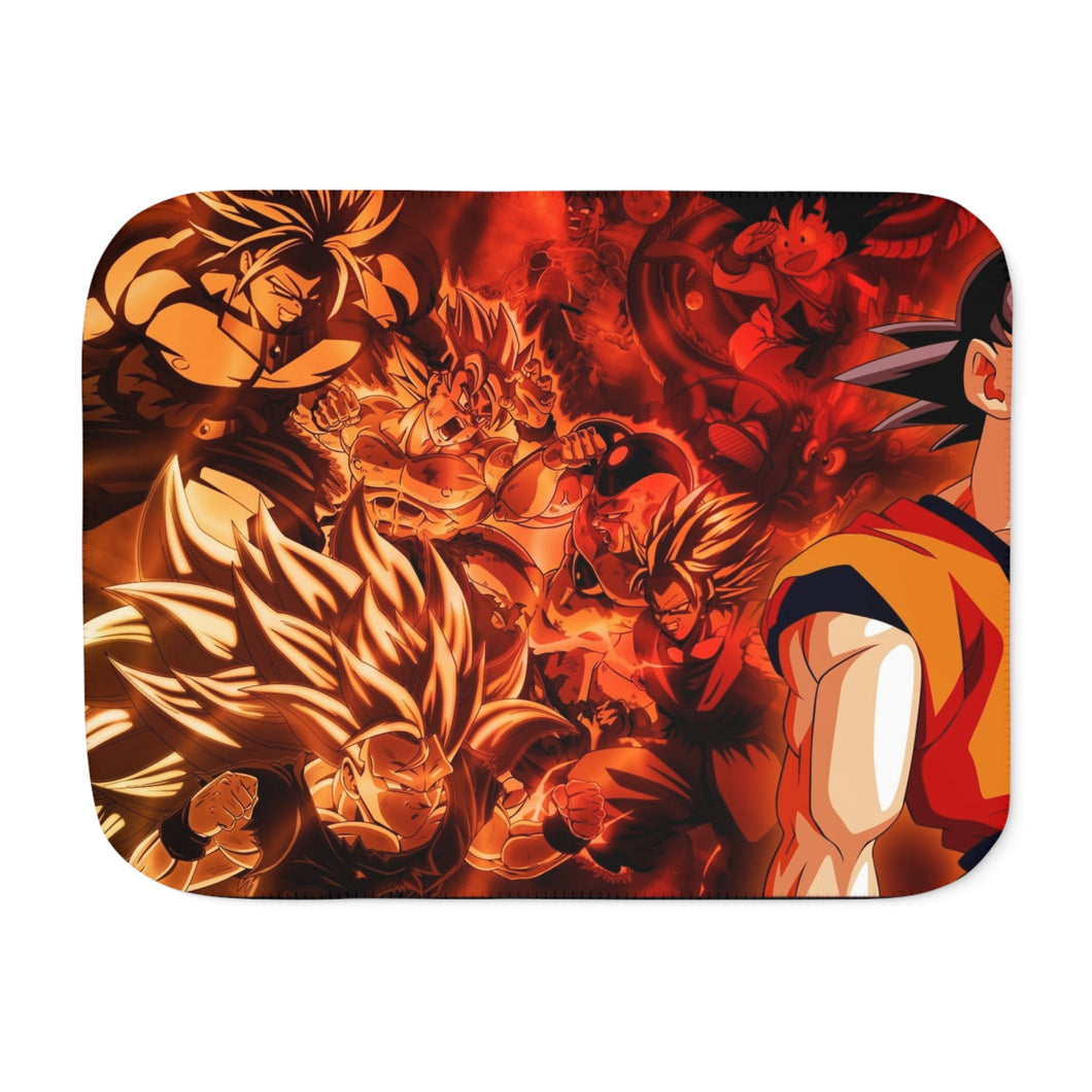 Goku All Forms Sherpa Blanket