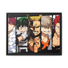 Load image into Gallery viewer, My Hero Academia Izuku Midoriya, Katsuki Bakugou, All Might Canvas Framed Art Print
