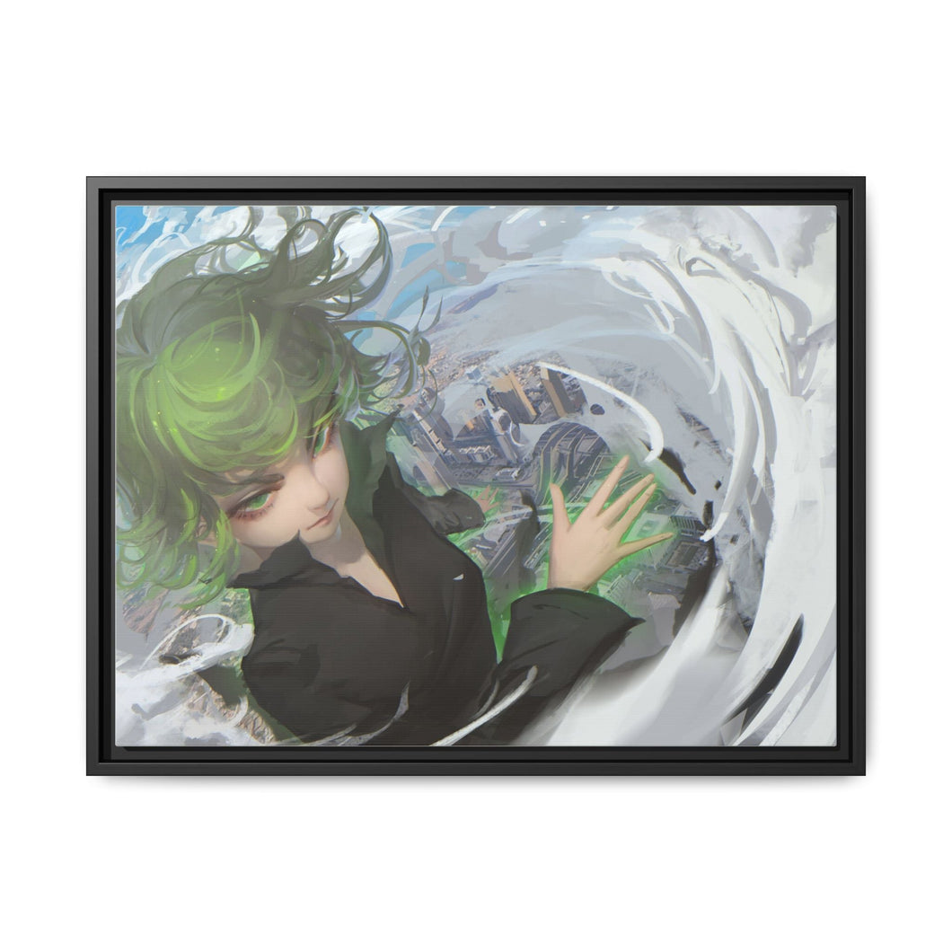 Tatsumaki Canvas Framed Art Print