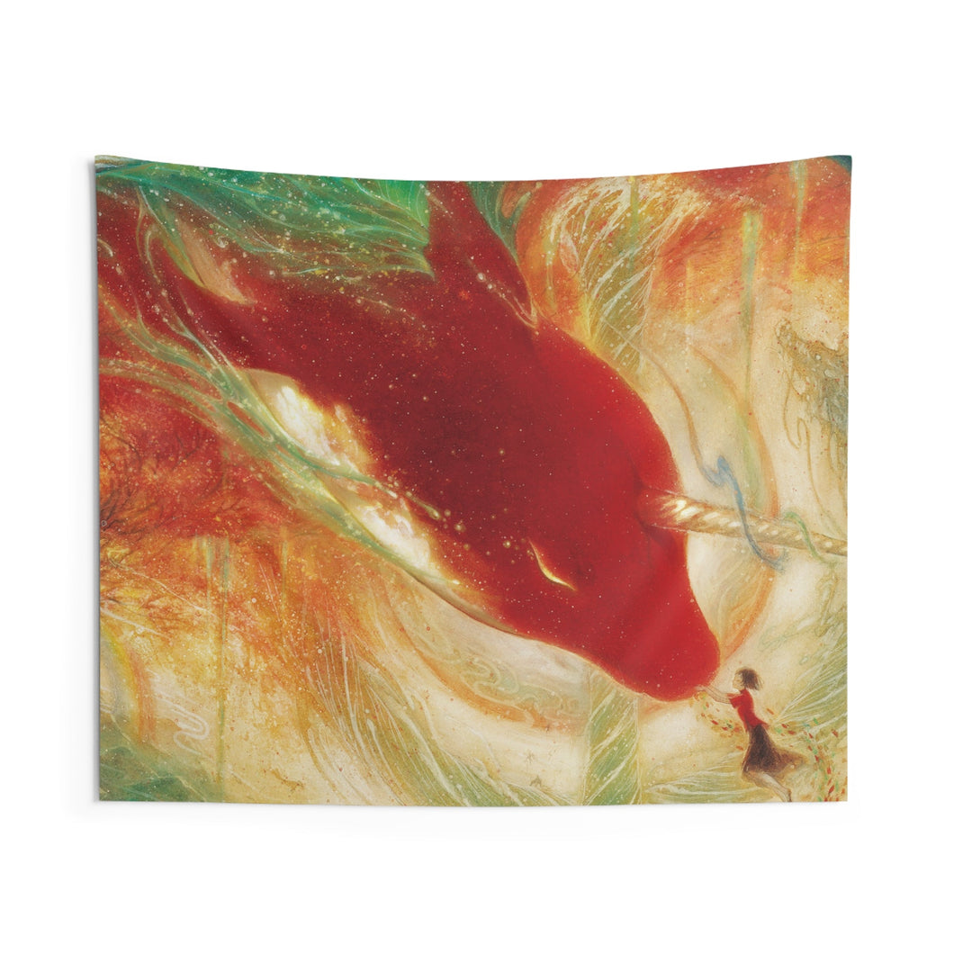Big Fish & Begonia Indoor Wall Tapestry