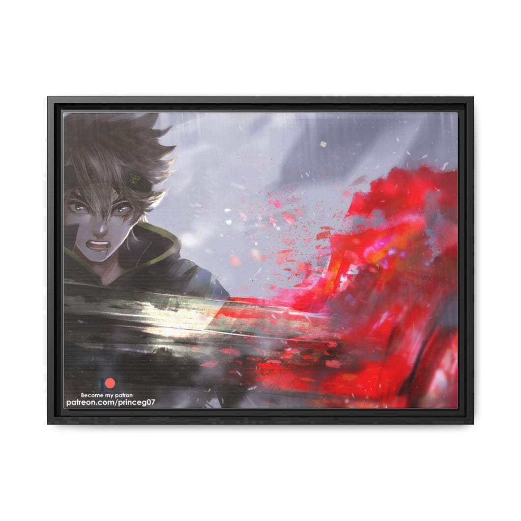Black Clover Asta Canvas Framed Art Print