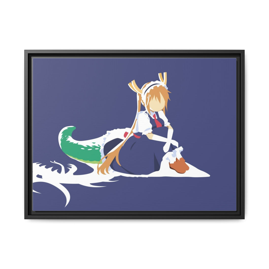 Tohru - Miss Kobayashi's Dragon Maid Minimalist Canvas Framed Art Print