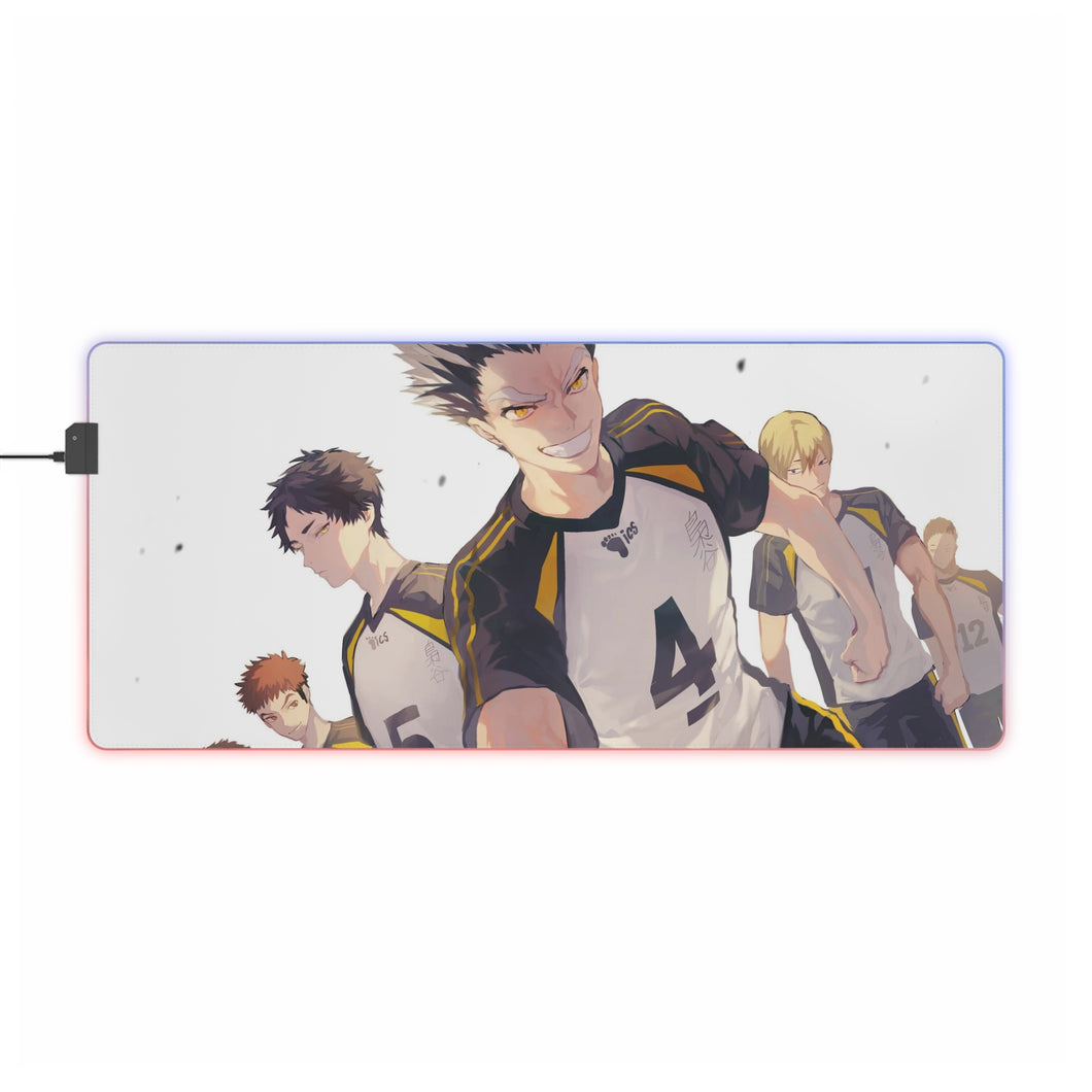 Kōtarō Bokuto Yamato Sarukui Haruki Komi Keiji Akaashi and Tatsuki Washio RGB LED Mouse Pad (Desk Mat)