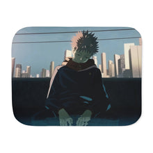 Load image into Gallery viewer, Sleepy Itadori Sherpa Blanket

