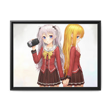 Load image into Gallery viewer, Nao Tomori and Yusa Nishimori holding hands Canvas Framed Art Print
